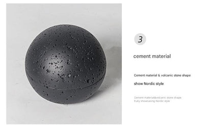 Nordic Design Volcanic Stone Spherical Cement Ashtray Home & Hotel
