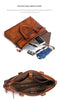 Men Genuine Leather Business Travel Laptop Bag