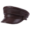 Genuine leather men's captain's cap