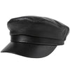 Genuine leather captain's cap for men