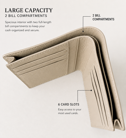 Genuine Crocodile Leather Bifold Wallet for Men