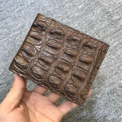 Men's Genuine Thai Crocodile Leather Bifold Wallet 2