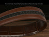Men’s Croc Embossed Leather Belt with Wolf Buckle