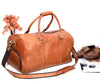 Leather Duffle Bag Large Genuine Cowhide Travel Holdall Style 2