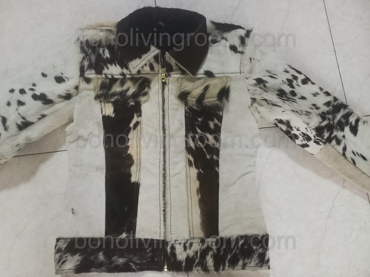 Genuine Cowhide Leather Jacket Western Coat