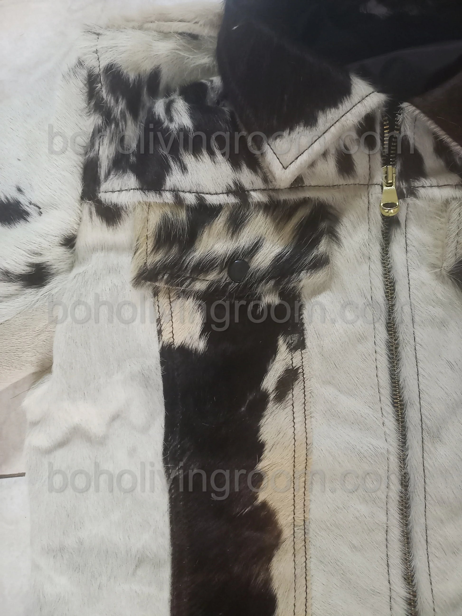 Genuine Cowhide Leather Jacket Western Coat