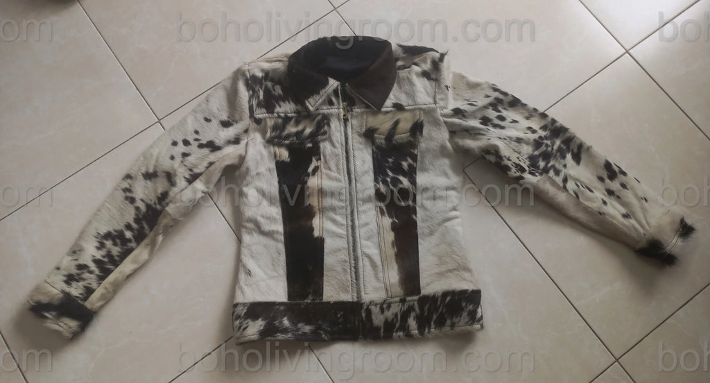 Genuine Cowhide Leather Jacket Western Coat