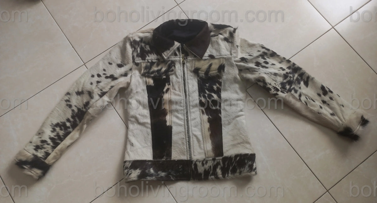 Genuine Cowhide Leather Jacket Western Coat
