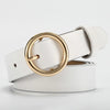 Women's genuine cowhide leather pin buckle belt 4 105 cms
