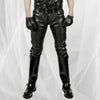 genuine leather pants mens slim fit five pocket jeans style
