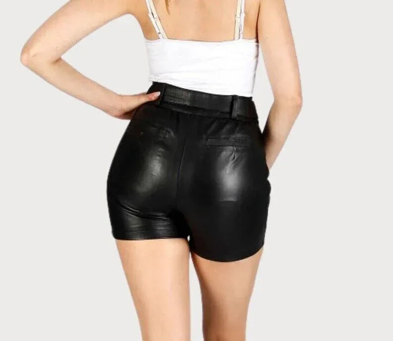 Ladies Genuine Leather Shorts For Women