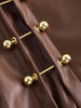 High-waisted brown faux leather bodycon pencil skirt