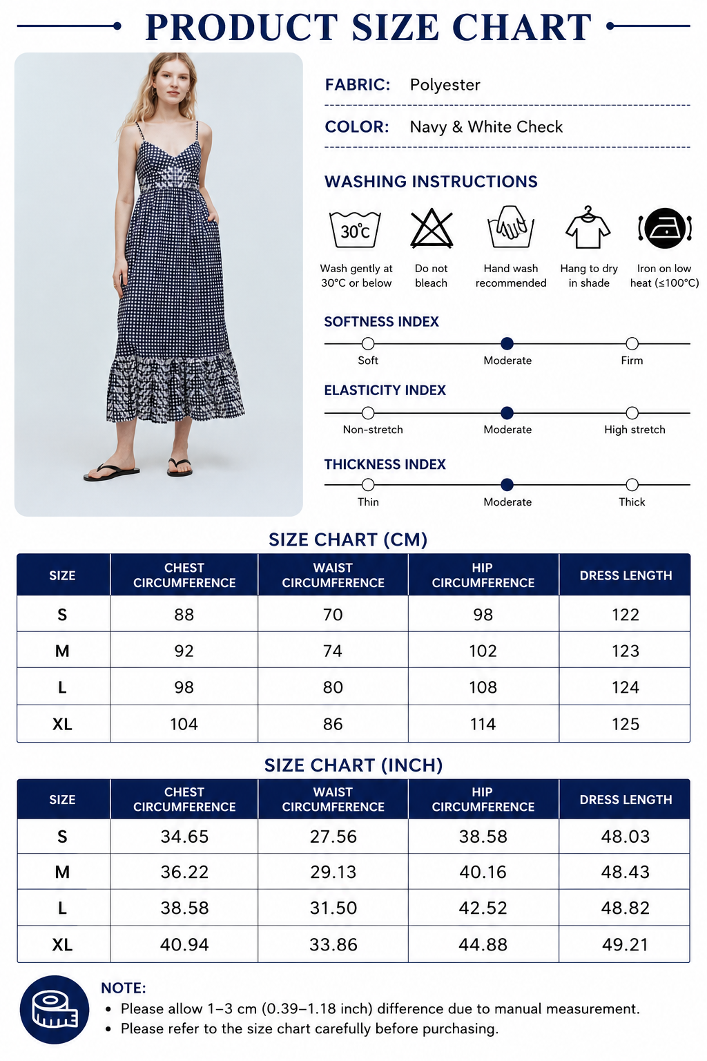 Grey Gingham Maxi Dress with Spaghetti Straps and Ruffle Hem