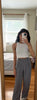 Flowy Dress Pants for Women with High Waist Pleats and Wide Legs