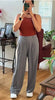 Flowy Dress Pants for Women with High Waist Pleats and Wide Legs