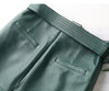 High-waisted pencil skirt in genuine leather