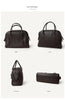 Leather Shoulder Bag Boston Briefcase Style Purse