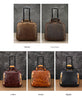 Real Leather Trolley Suitcase Carry-On with Wheels
