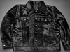 Black Cowhide Jacket in Genuine Hair-On Leather for Men