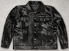 Black Cowhide Jacket in Genuine Hair-On Leather for Men