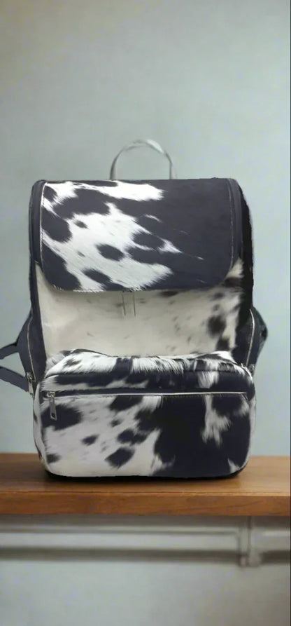 Hair On Cowhide Diaper Backpack