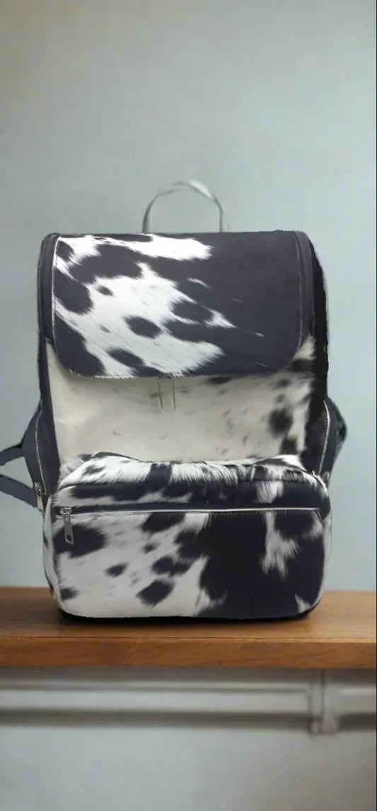 Hair On Cowhide Diaper Backpack