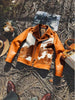 Hair On Cowhide Jacket with Brown White Hide
