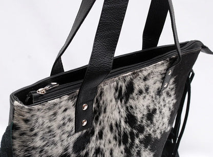 Cowhide Shoulder Purse With Fringes