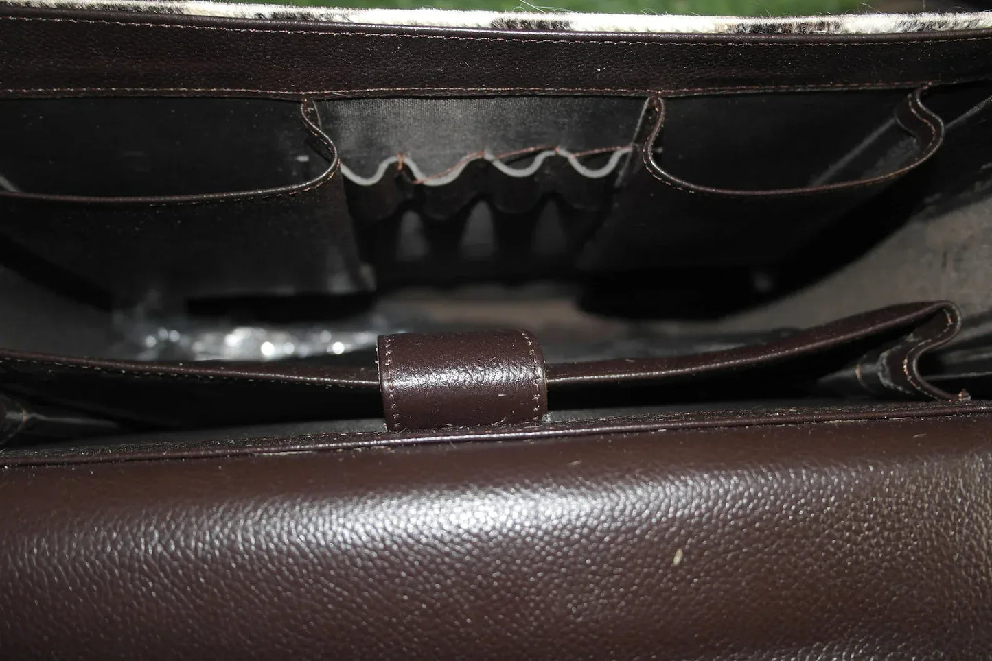 Tricolor Hair On Cowhide Briefcase Bag