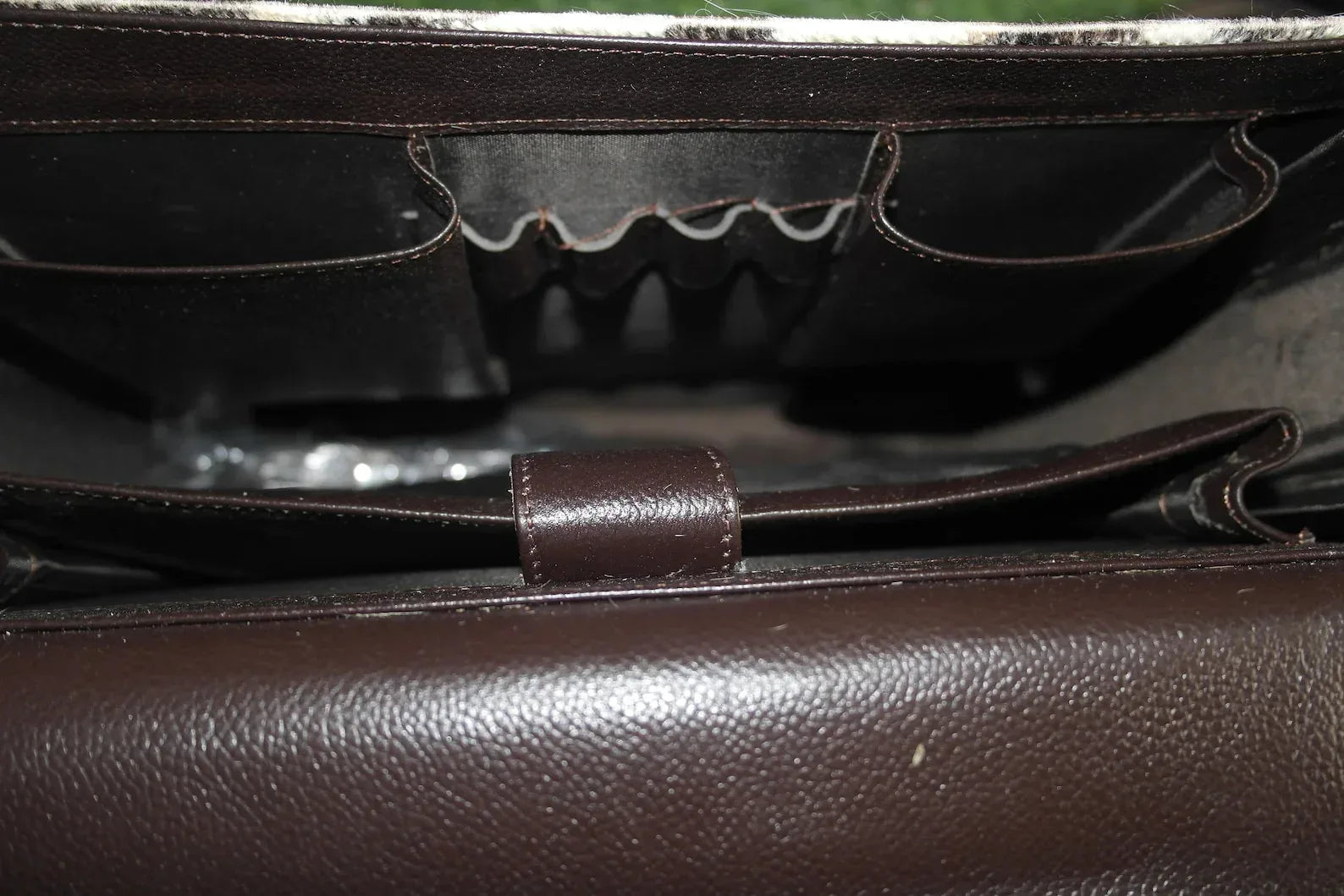 Tricolor Hair On Cowhide Briefcase Bag