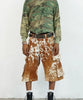 Men’s Hair On Cowhide Cargo Shorts with Side Pockets