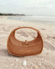 Handwoven Wicker Rattan Crescent Moon Bag