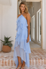 Halter-Neck Layered Ruffle Chiffon Maxi Dress
