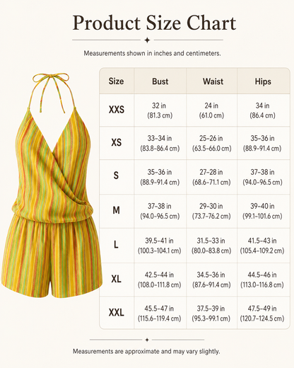 Halter Neck Backless Resort Romper