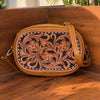 Hand Tooled Leather Western Crossbody Bag
