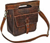 Leather messenger bag for women crossbody