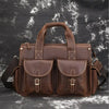 Laptop Briefcase Genuine Leather Shoulder Bag