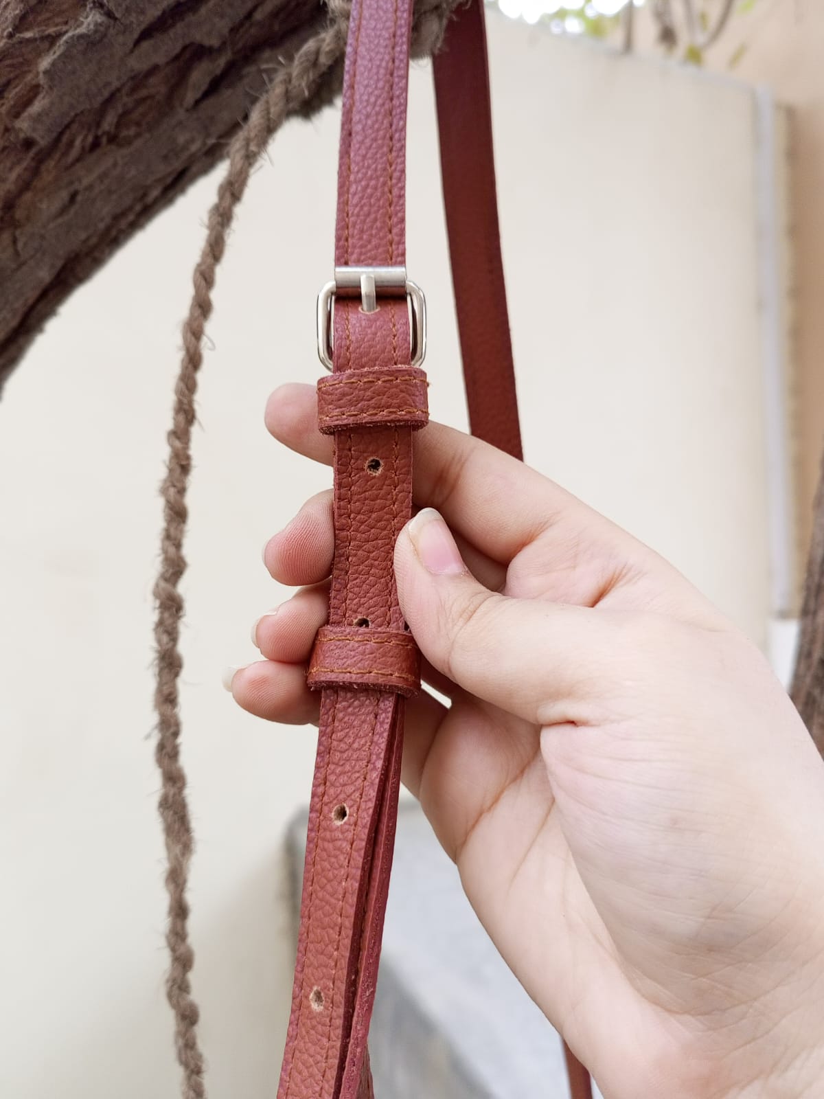 Brown White Cowhide Crossbody Messenger Bag