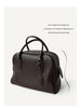 Leather Shoulder Bag Boston Briefcase Style Purse