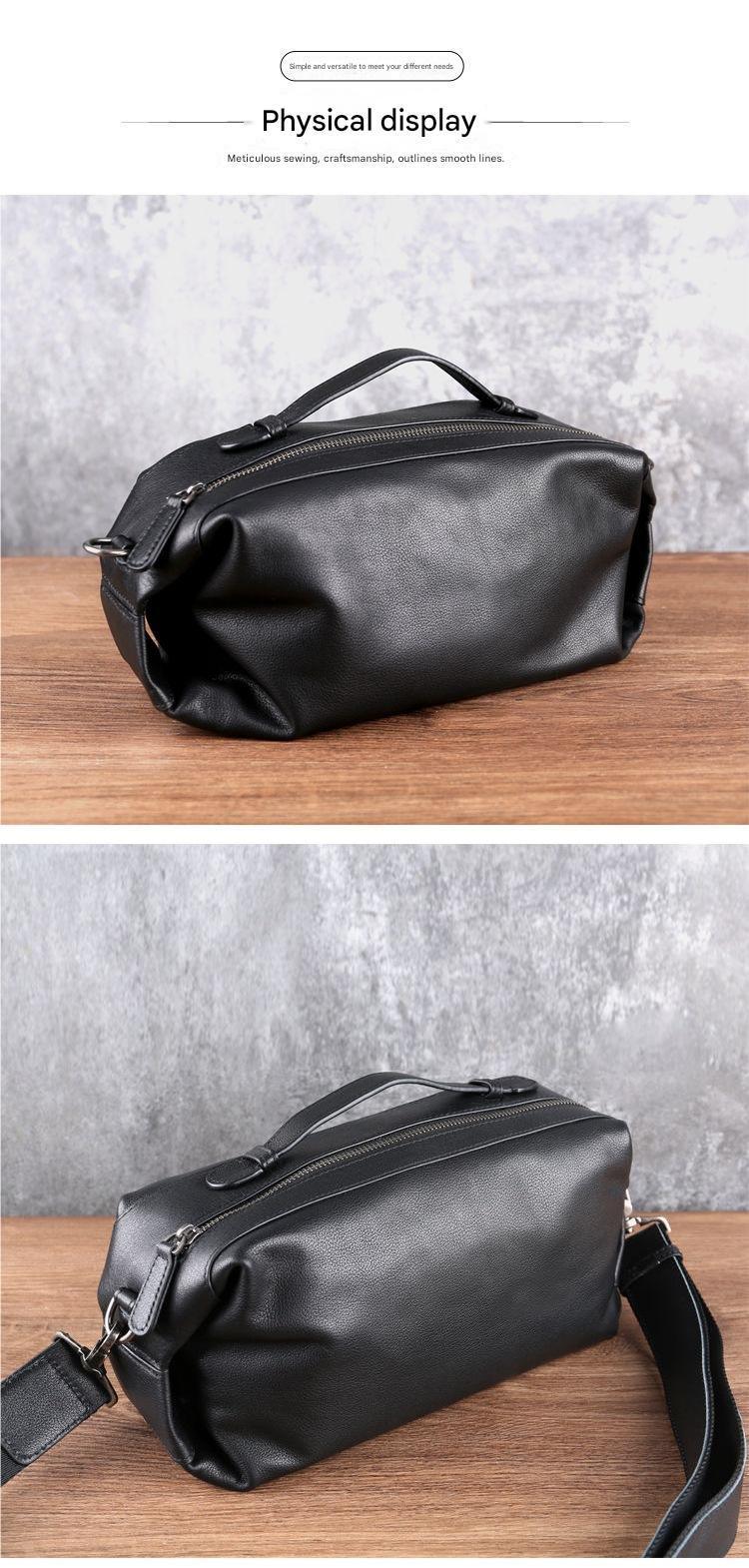 Men’s Full-Grain Cowhide Crossbody Chest Bag