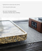 Black Grey Gold Stone Tea Tray for Gongfu Brewing