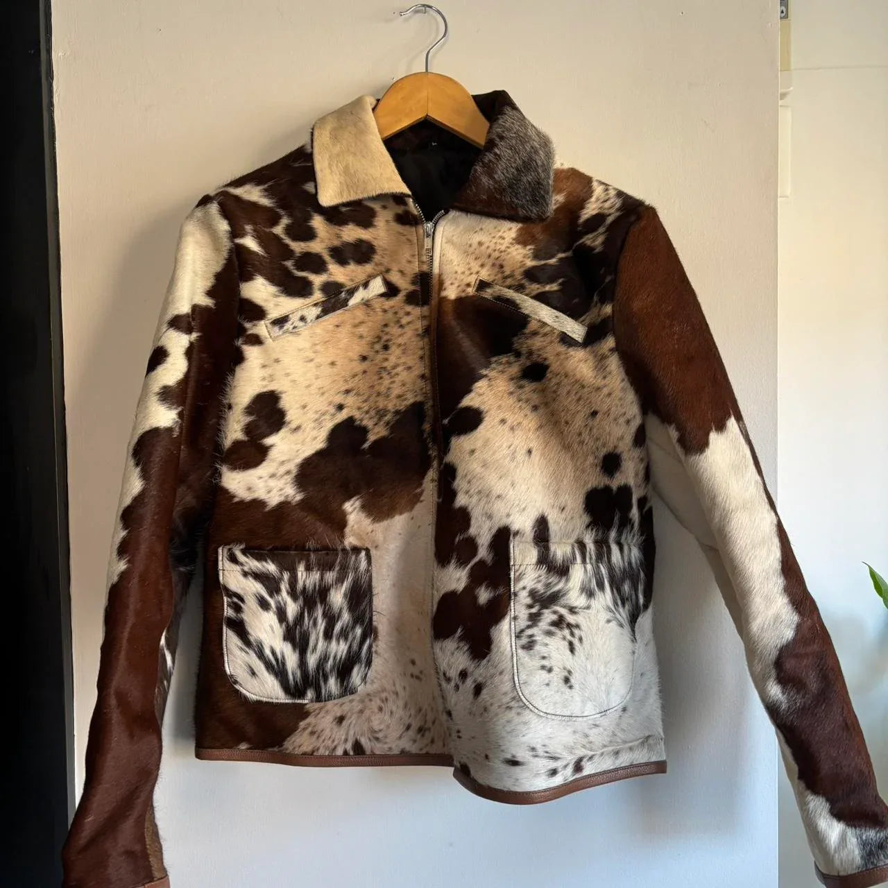 Men's Tricolor Real Cowhide Jacket