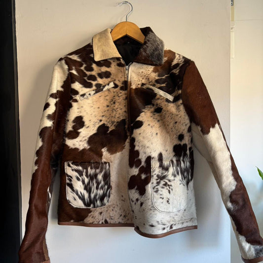 Men's Tricolor Real Cowhide Jacket