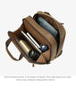 Real Leather Trolley Suitcase Carry-On with Wheels