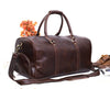 Leather Duffle Bag Large Genuine Cowhide Travel Holdall Style 1