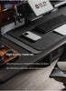 Leather desk mat with magnetic writing surface
