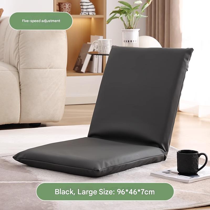 Japanese floor recliner beanbag sofa large dark gray [5 adjustable settings]