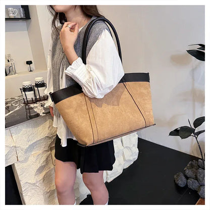 Women’s Large Suede Leather Tote Bag 2
