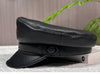 Men genuine leather captain's cap