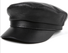 Genuine leather captain's cap for men